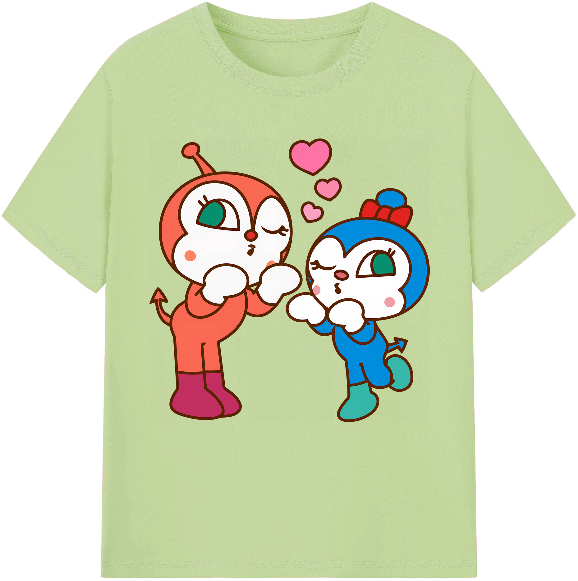 （画像用） アンパンマン Anpanman 綿100％半袖Tシャツ（フロントプリント）
